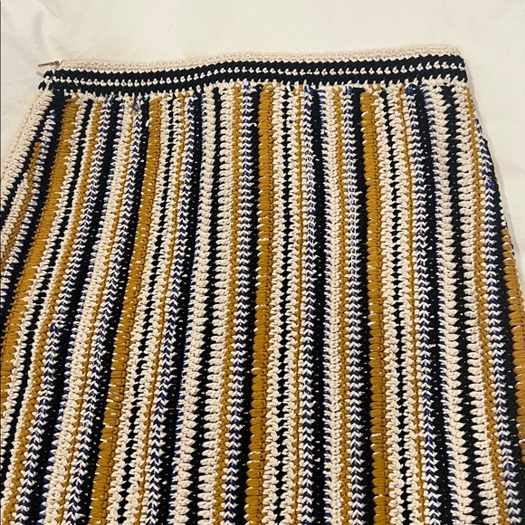 Tory Burch Yellow and Blue Patterned Midi Skirt - Picture 9 of 14